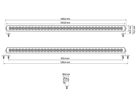 BullBoy Proline Reactor Single 1010 led-työvalotanko - 432W / 23900LM / 5600K - LED- työvalopaneeli - 1603-300792 - 2