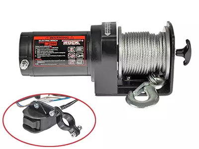 IronX sähkövinssi 12V - 907KG - Vaijerilla (tankokytkin) - Sähkövinssit 12V - 9201-10000-T - 1